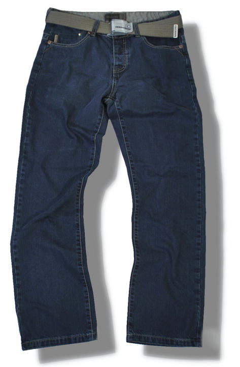 Lambretta Over Dye Dark Wash Free Belt SX Easy Fit Jeans  Preview